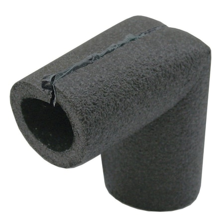 Jones Stephens 3/4in. ID Self-Sealing Black Polyethylene Foam Pipe Insulation Elbow, 3/8in. Wall Thickness I59175